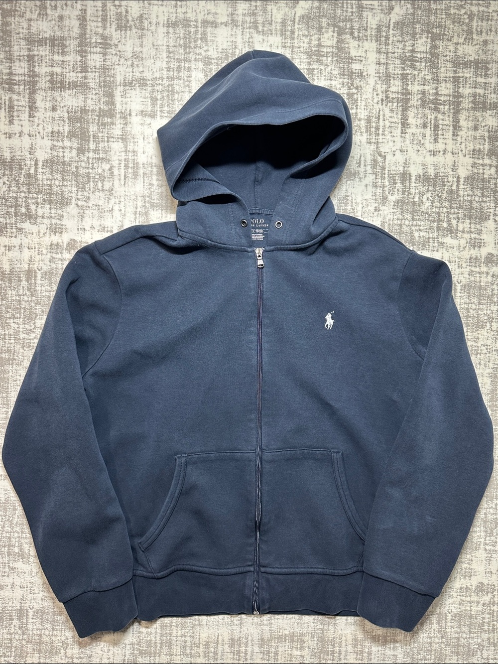 Polo by Ralph Lauren Navy Full-Zip Hoodie with Embroidered Pony